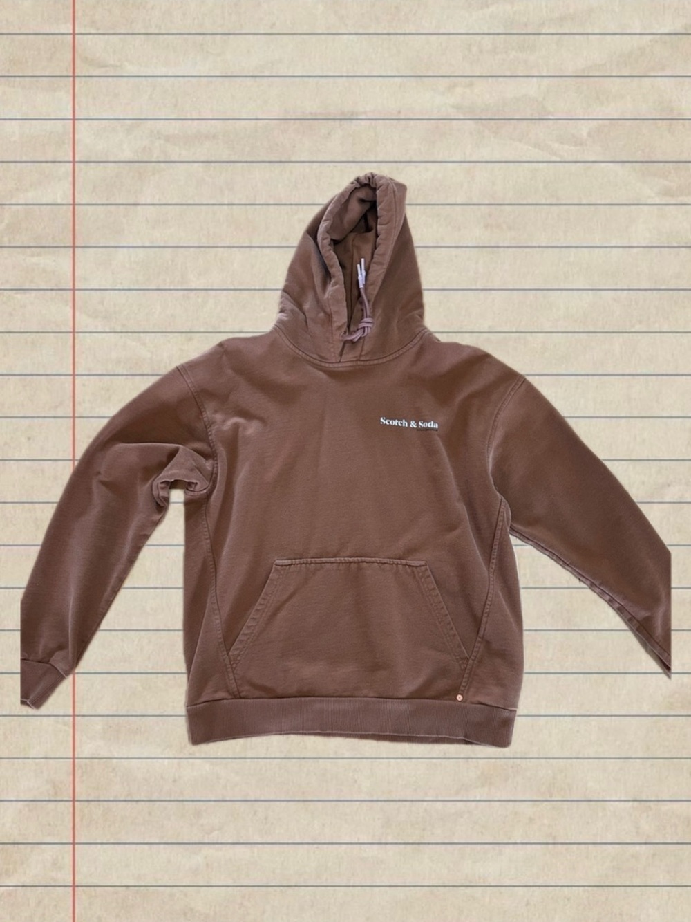 Scotch & Soda Brown Crewneck Hoodie Sweatshirt